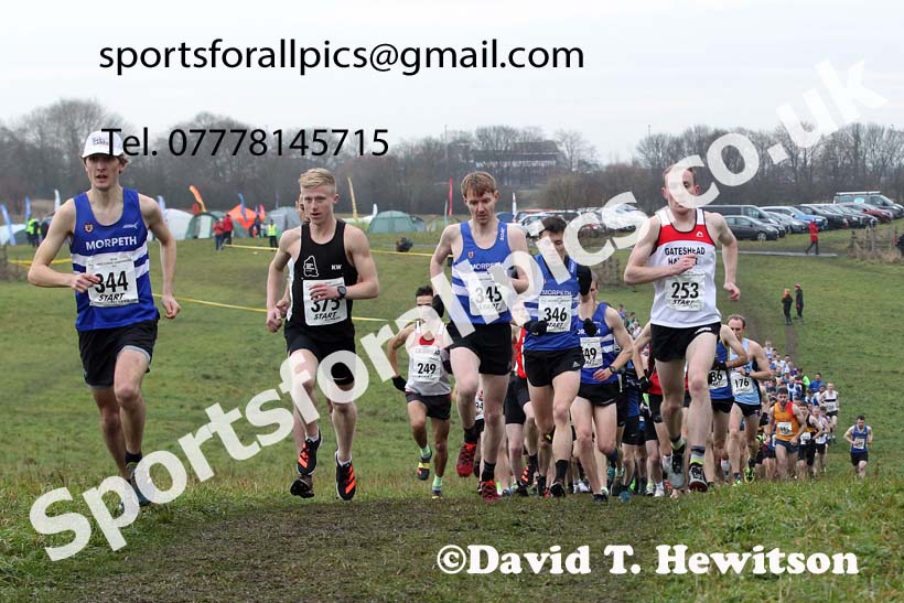 Senior men, 2021 North Eastern Cross Country Championships, Sedgefield. Photo: David T. Hewitson/Sports for All Pics